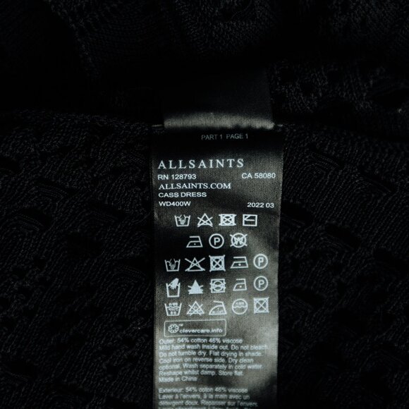 All Saints Cass Layered Look Crochet Crop Top - Size XS - Picture 8 of 9